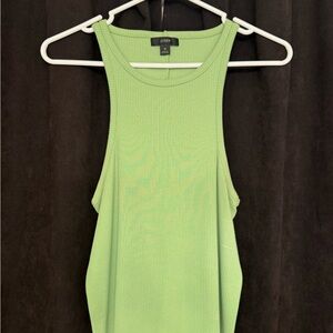 J. Crew Light Green Ribbed Tank Top